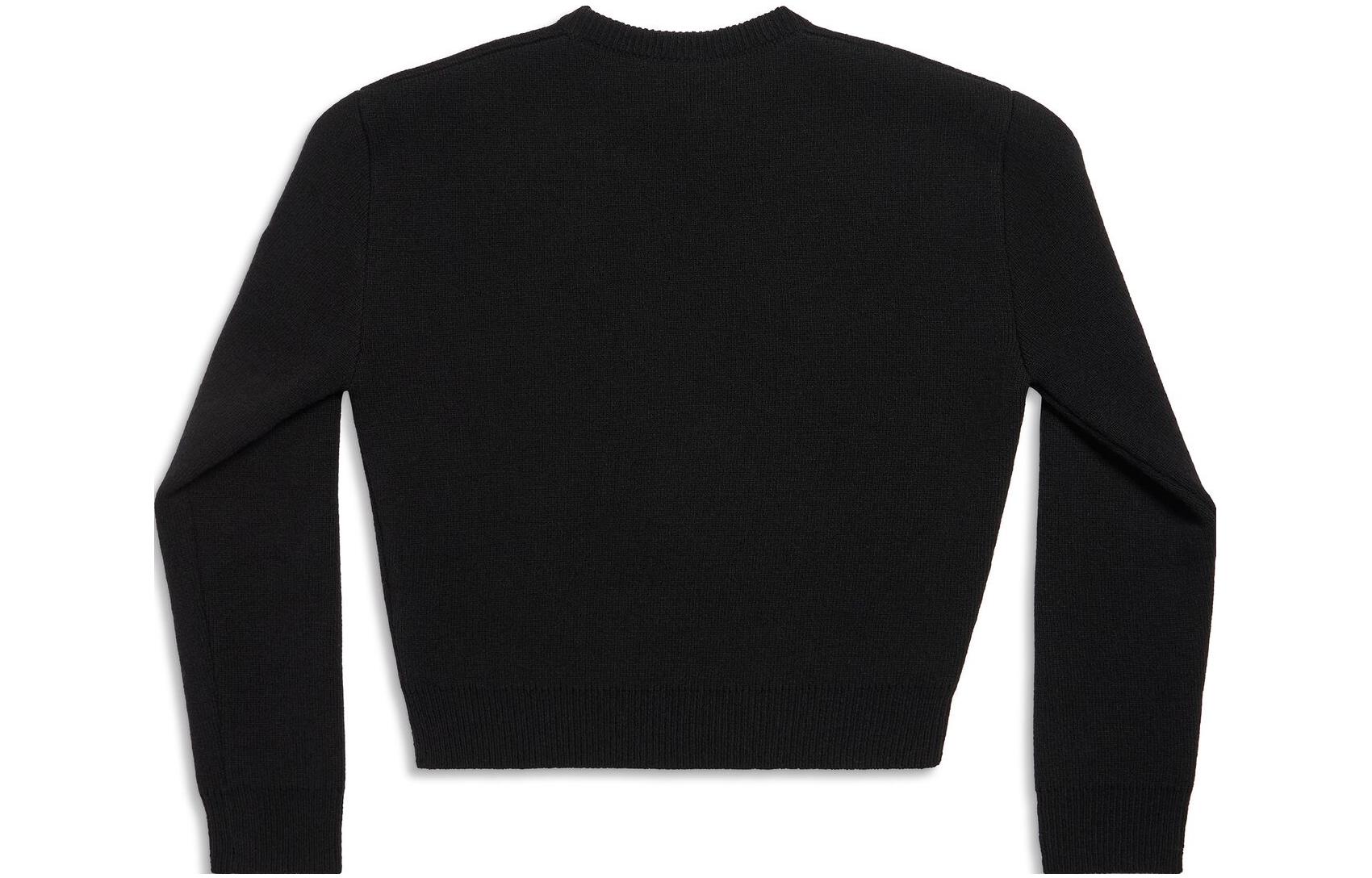 Cheap Balenciaga Unisex Solid Ribbed Crewneck Long Sleeve Sweater Regular Fit. 769297T16751000