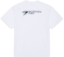 Balenciaga Unisex White Cut-out Logo T-shirt 612966TKV869040 Balenciaga Unisex White Cut-out Logo T-shirt 612966TKV869040
