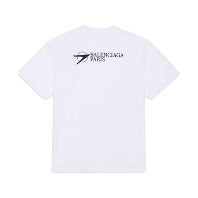 Balenciaga Unisex White Cut-out Logo T-shirt 612966TKV869040