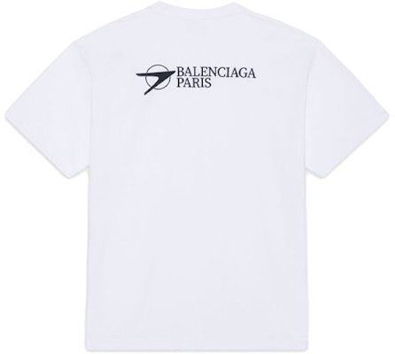 Balenciaga Unisex Baju-T Putih Logo Potong 612966TKV869040 Order Balenciaga Unisex Baju-T Putih Logo Potong 612966TKV869040