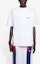 Shop Balenciaga Unisex Baju-T Putih Logo Potong 612966TKV869040