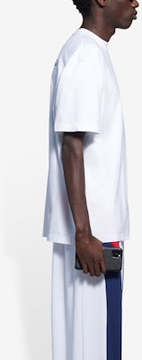 Balenciaga Unisex Baju-T Putih Logo Potong 612966TKV869040 Details for Balenciaga Unisex Baju-T Putih Logo Potong 612966TKV869040