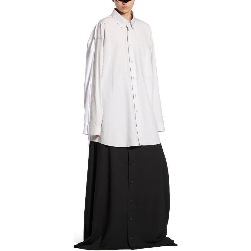 Balenciaga Unisex White Printed Oversized Long Sleeve Button-Up Shirt. 790864TNM609012 圖 4