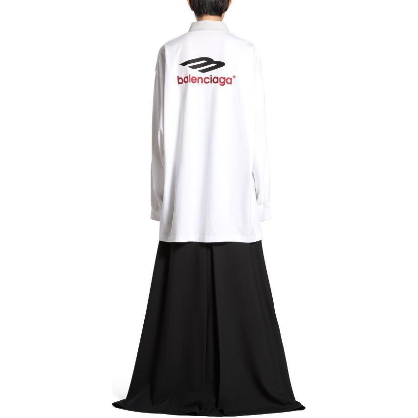 Balenciaga Unisex White Printed Oversized Long Sleeve Button-Up Shirt. 790864TNM609012 圖 5