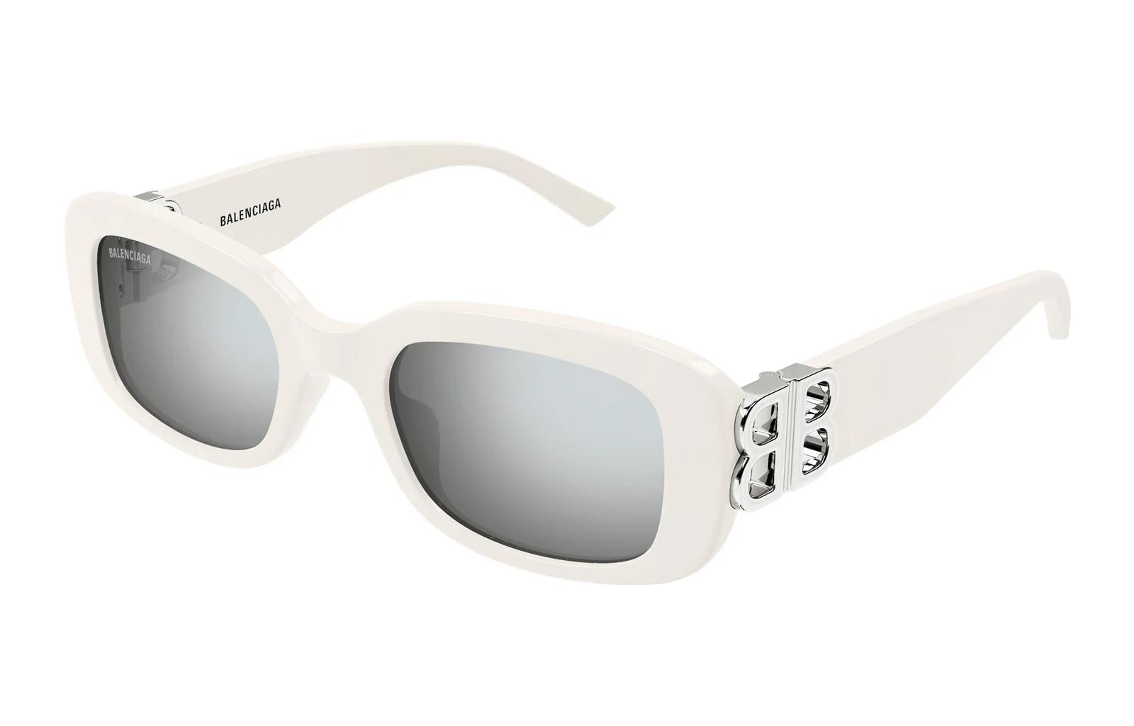 Balenciaga Unisex White Rectangular Acetate Sunglasses Couples Style. BB0310SK003 圖 2
