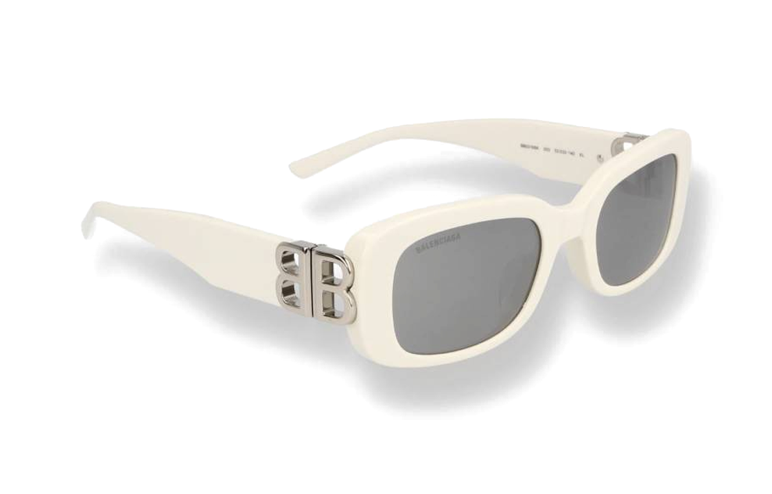Balenciaga Unisex White Rectangular Acetate Sunglasses Couples Style. BB0310SK003 圖 5