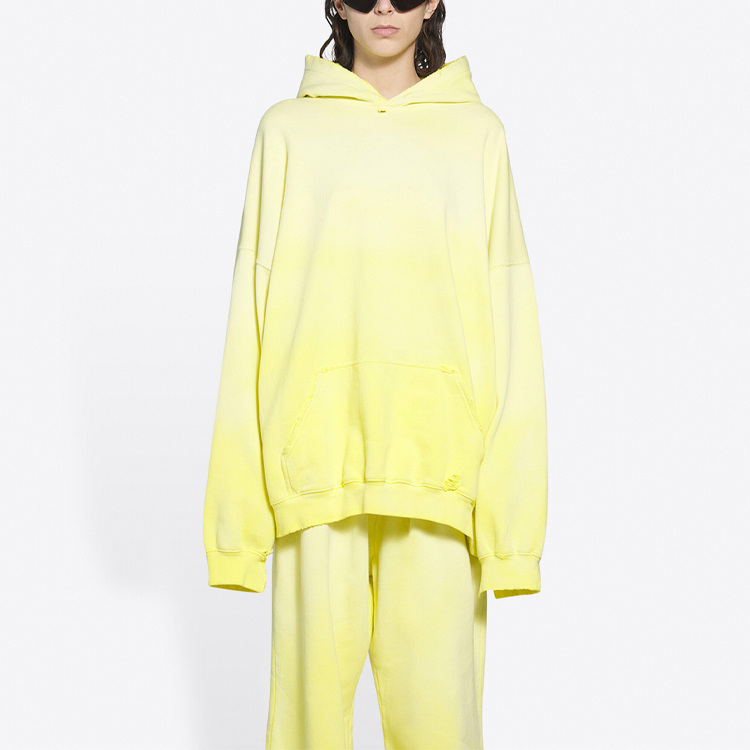 Balenciaga Unisex Yellow Solid Color Hoodie Pullover Long Sleeve Sweater. 651799TJVN87200 圖 4