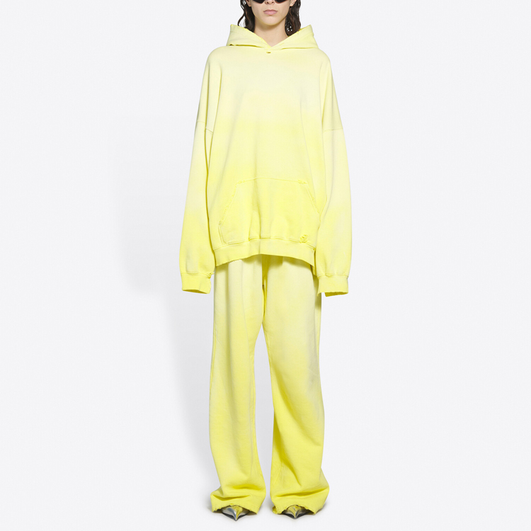 Balenciaga Unisex Yellow Solid Color Hoodie Pullover Long Sleeve Sweater. 651799TJVN87200 圖 7