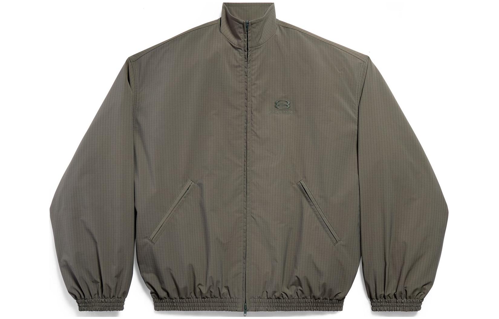 Order Balenciaga Unity Sports Icon Jaket Cocoon Windbreaker Hijau Zaitun. 773048TKO312840