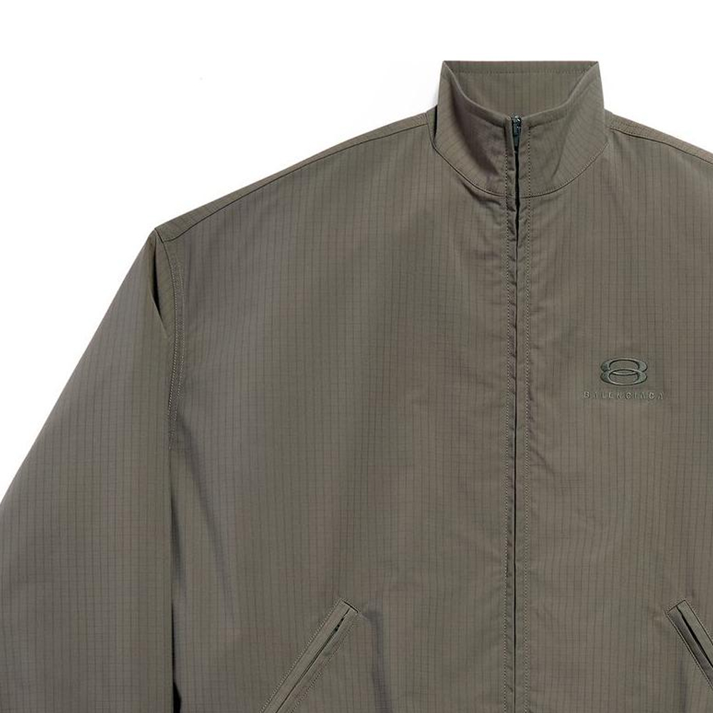 Sizing Balenciaga Unity Sports Icon Jaket Cocoon Windbreaker Hijau Zaitun. 773048TKO312840