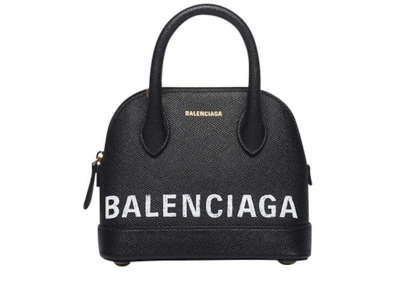 Balenciaga Ville Top Handle XXS Black/White
