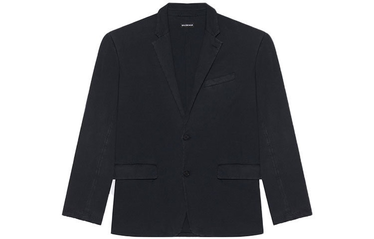 Balenciaga Vintage Knit Pocket Jacket Loose Fit Black Long Sleeve. 662388TAV041000