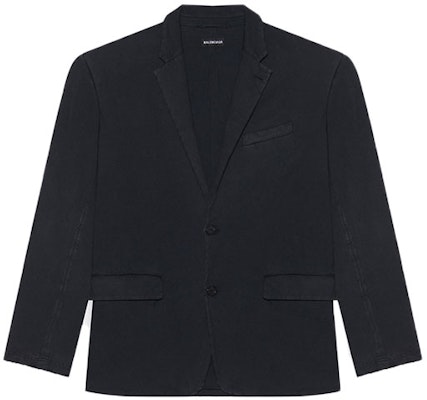 Balenciaga Jaket Hitam Longgar Lengan Panjang dengan Kantung Vintage Knit. 662388TAV041000 Buy Balenciaga Jaket Hitam Longgar Lengan Panjang dengan Kantung Vintage Knit. 662388TAV041000