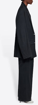 Balenciaga Jaket Hitam Longgar Lengan Panjang dengan Kantung Vintage Knit. 662388TAV041000 Details for Balenciaga Jaket Hitam Longgar Lengan Panjang dengan Kantung Vintage Knit. 662388TAV041000