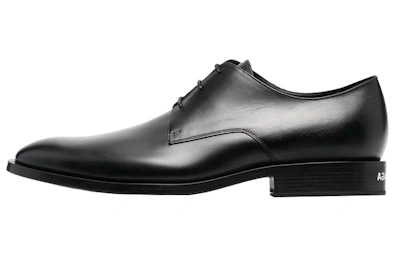 Balenciaga Wallstreet Almond-Toe Derby Shoe Black