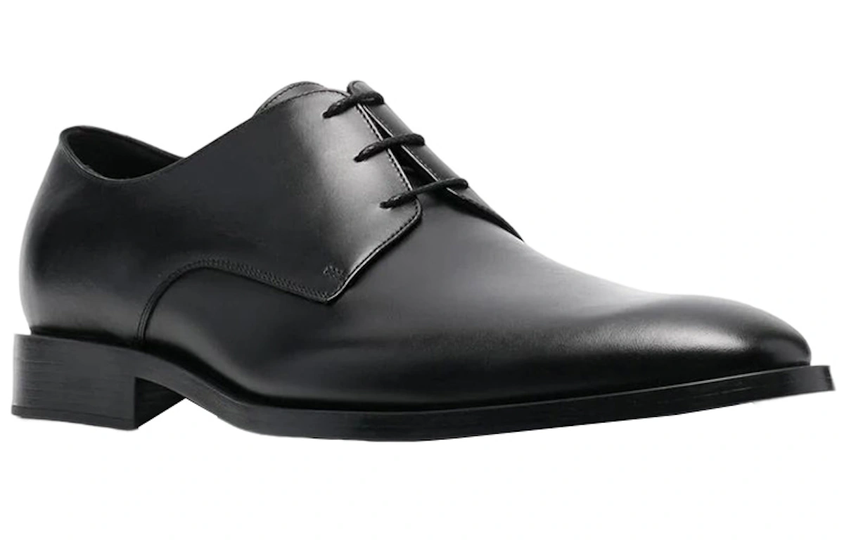 Balenciaga Wallstreet Almond-Toe Derby Shoe Black