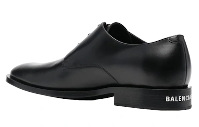 Balenciaga Wallstreet Almond-Toe Derby Shoe Black