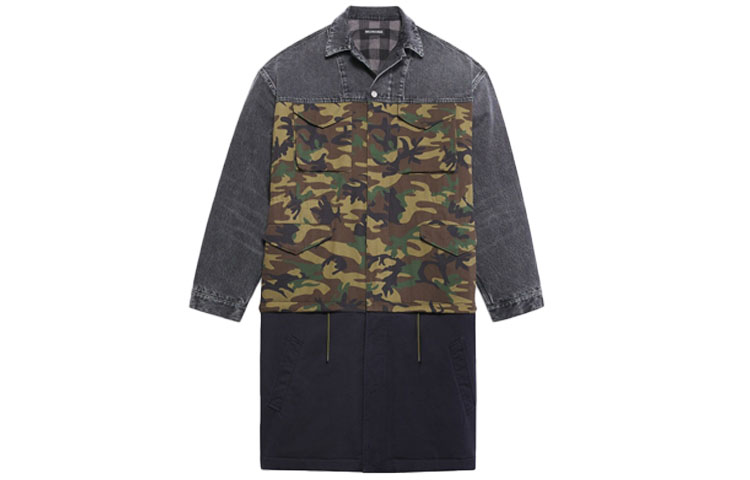 Order Balenciaga Jaket Trench Gabardine Denim Stretch Camo. 659092TKL142840