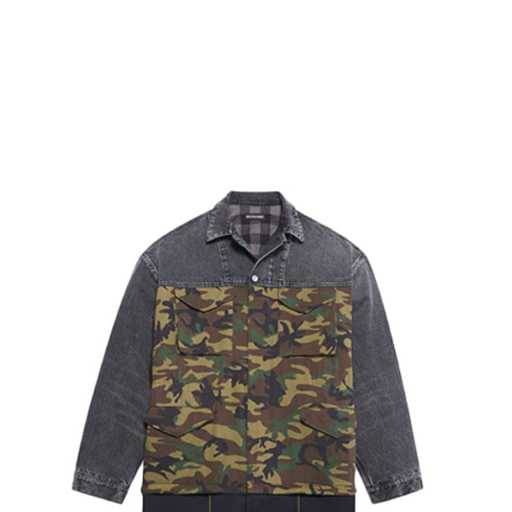 Sizing Balenciaga Jaket Trench Gabardine Denim Stretch Camo. 659092TKL142840