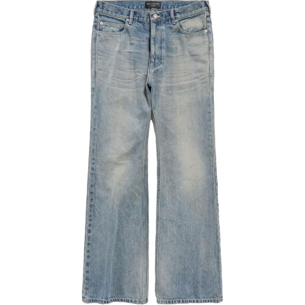 Order Balenciaga Jeans Denim Flared Biru Unisex Loose Fit. 790405TQW55