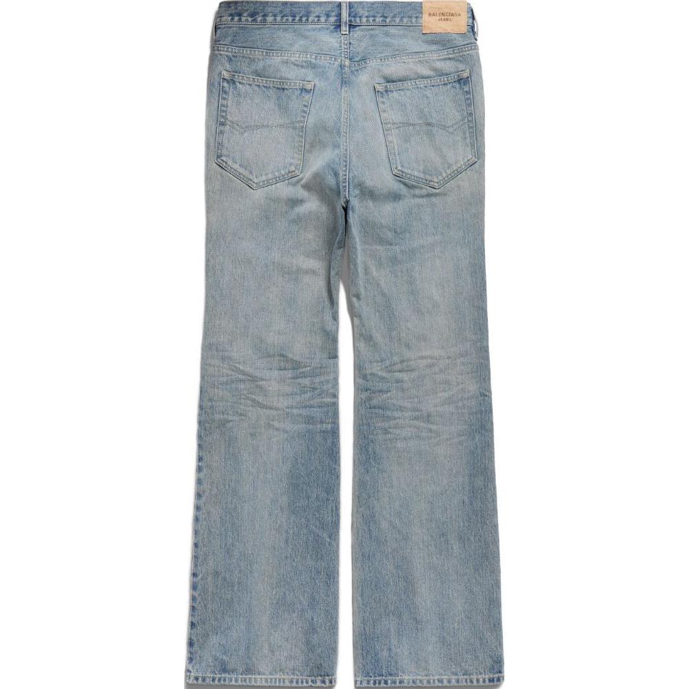 Lookbook Balenciaga Jeans Denim Flared Biru Unisex Loose Fit. 790405TQW55