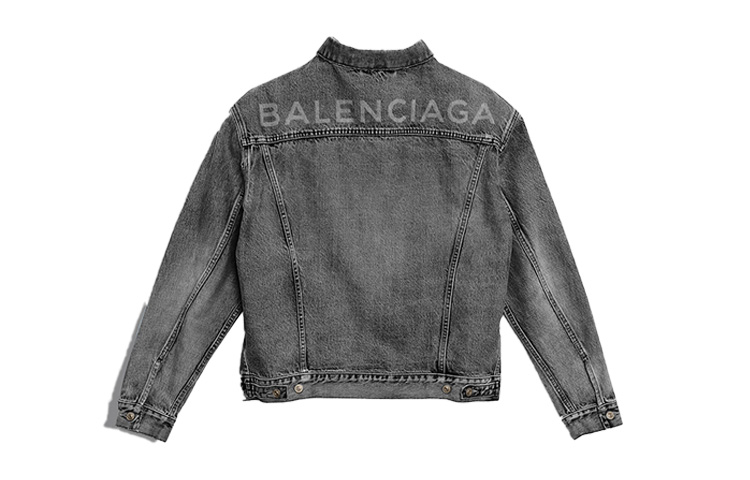 Balenciaga Washed Vintage Denim Jacket with Back Logo Grey - 557351TBP471450 圖 3