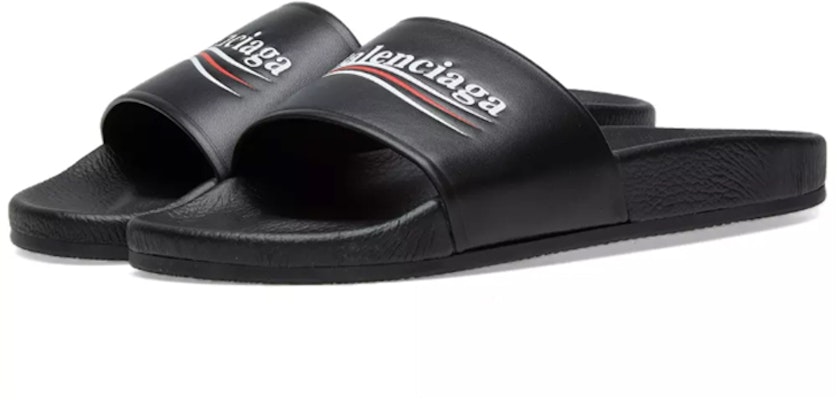 Sandal Jepit Logo Gelombang Balenciaga Hitam 530562WAM001091 Lookbook Sandal Jepit Logo Gelombang Balenciaga Hitam 530562WAM001091