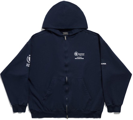 巴黎世家 WFP 海军蓝拉链羊毛连帽夹克男女通用标准版型衣服 770939TQVB78502 Order 巴黎世家 WFP 海军蓝拉链羊毛连帽夹克男女通用标准版型衣服 770939TQVB78502