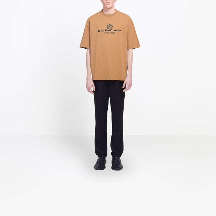 Lookbook 巴黎世家小麥皇冠標誌T恤 米色 594579TGV609605