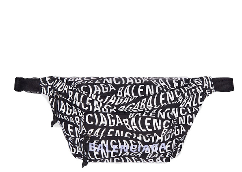 Balenciaga Wheel Beltpack Logo Wheel Black/White