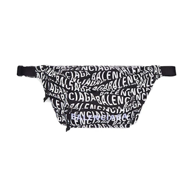 Balenciaga Wheel Beltpack Logo Wheel Black/White