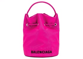 Balenciaga Wheel Drawstring Bag XS Pink Balenciaga Wheel Drawstring Bag XS Pink
