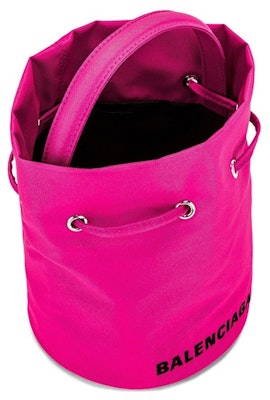 Balenciaga Wheel Drawstring Bag XS Pink Lookbook Balenciaga Wheel Drawstring Bag XS Pink