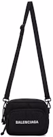 Balenciaga Wheel Logo Embroidered Camera Bag Black Balenciaga Wheel Logo Embroidered Camera Bag Black