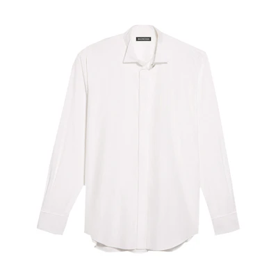 Balenciaga White Cotton Tuxedo Long Sleeve Shirt 622069TYB189000