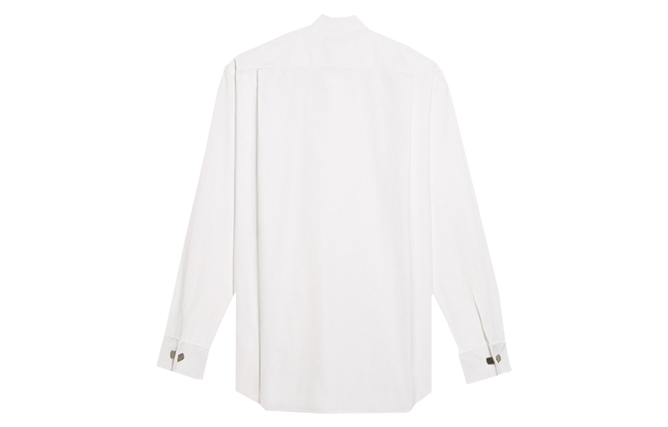 Lookbook Balenciaga Kemeja Lengan Panjang Putih Tuxedo Katun 622069TYB189000