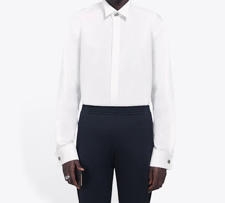 Balenciaga Kemeja Lengan Panjang Putih Tuxedo Katun 622069TYB189000 Shop Balenciaga Kemeja Lengan Panjang Putih Tuxedo Katun 622069TYB189000