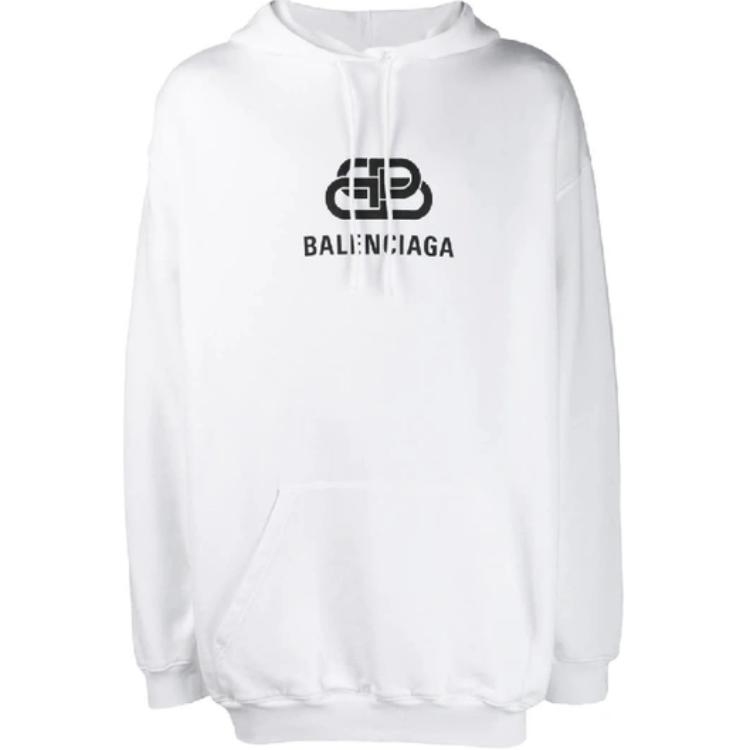 Balenciaga White Graphic Print Pullover Hoodie Long Sleeve 578138TEV199044 圖 2