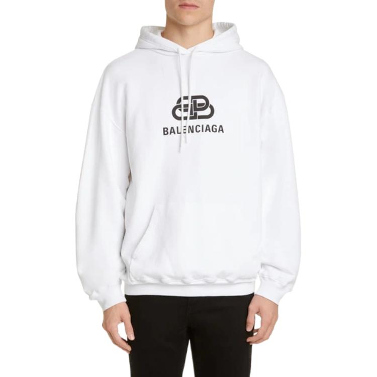 Balenciaga White Graphic Print Pullover Hoodie Long Sleeve 578138TEV199044 圖 3
