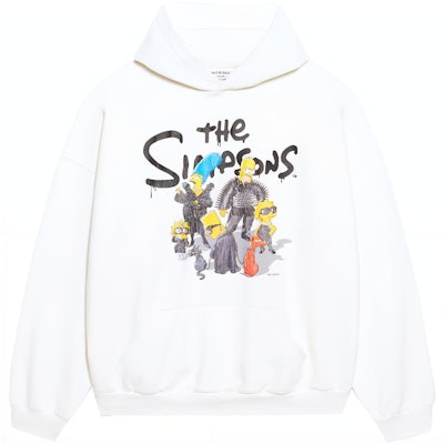 Balenciaga White Hoodie Letter Cartoon Print Oversized Casual Style. 675003TLVG89016 Buy Balenciaga White Hoodie Letter Cartoon Print Oversized Casual Style. 675003TLVG89016