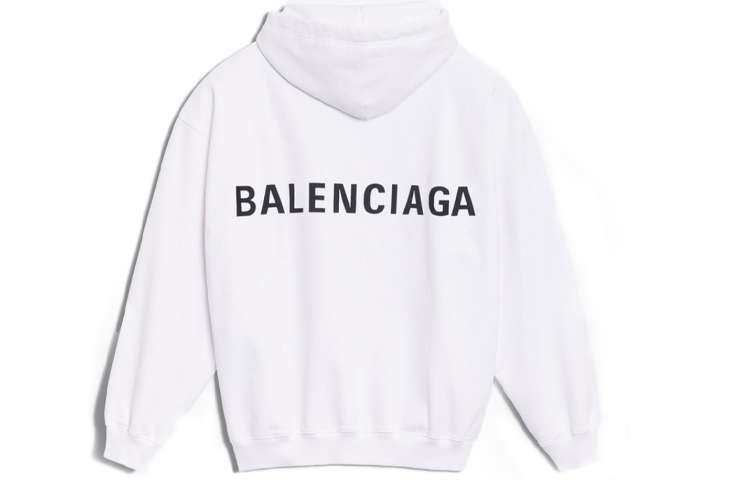 Order Balenciaga 白色後背Logo連帽衫 556143TAV379000
