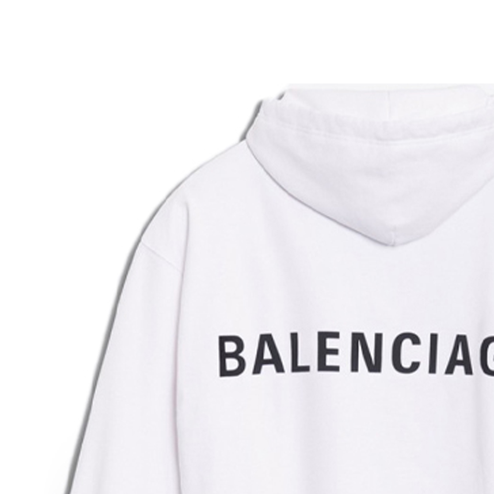 Sizing Balenciaga 白色後背Logo連帽衫 556143TAV379000