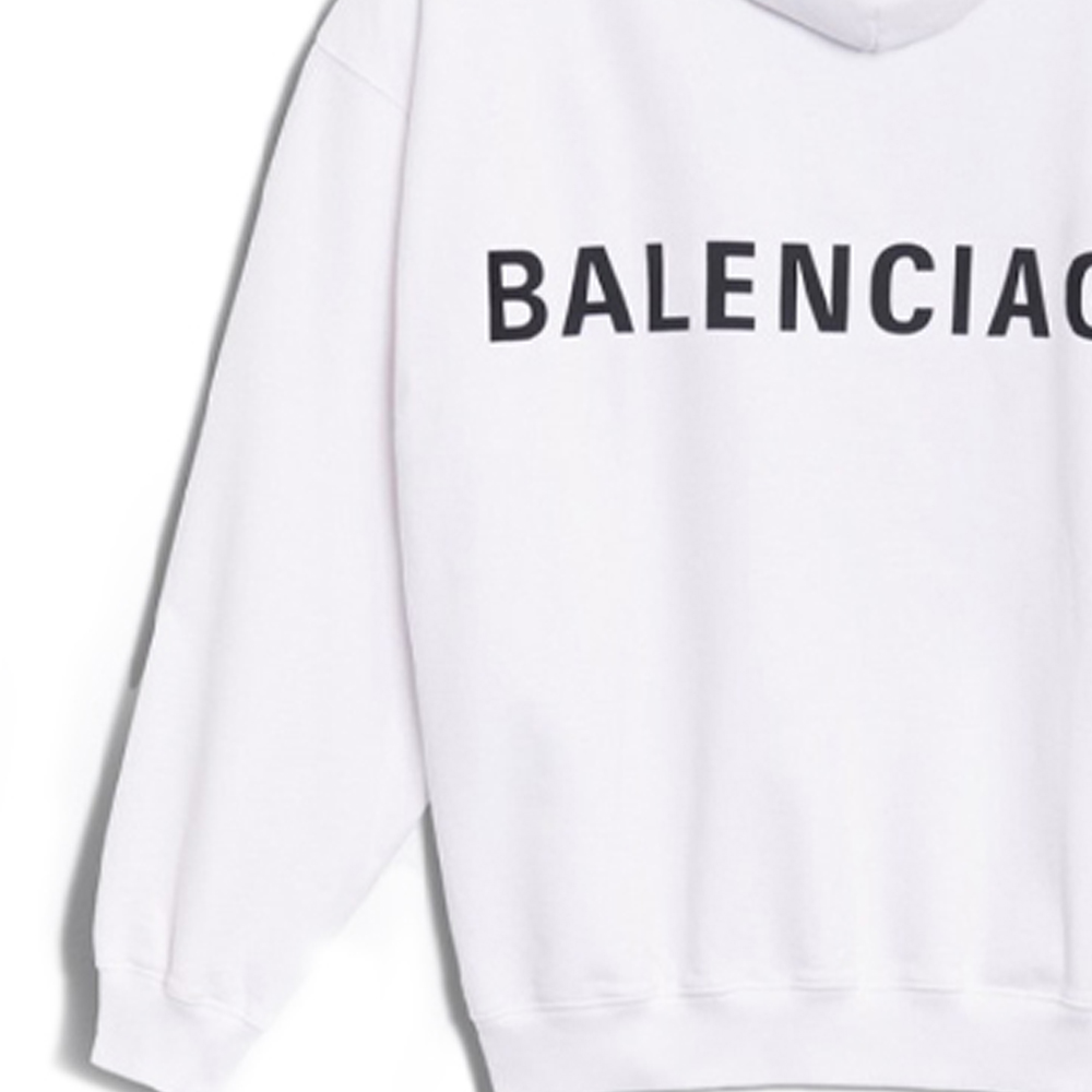 Cheap Balenciaga 白色後背Logo連帽衫 556143TAV379000
