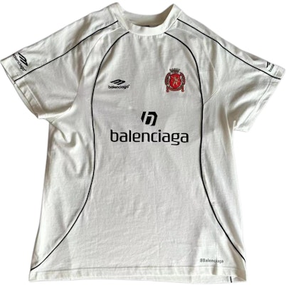 Balenciaga 白色logo印花寬鬆版男女皆宜圓領T恤 777705TPVR59040 Buy Balenciaga 白色logo印花寬鬆版男女皆宜圓領T恤 777705TPVR59040