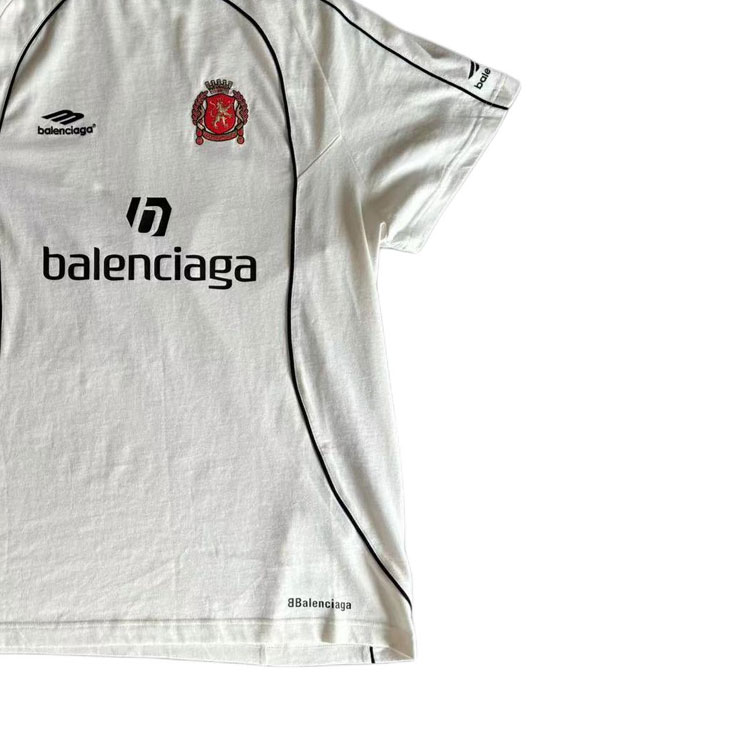 Purchase Balenciaga 白色logo印花寬鬆版男女皆宜圓領T恤 777705TPVR59040