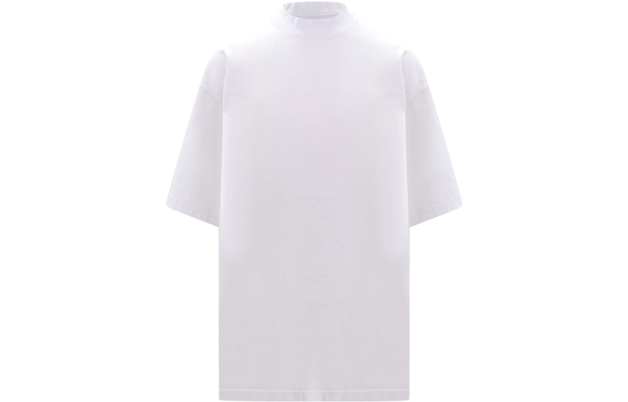 Balenciaga White Round Neck Tee with Rhinestones Unisex Regular Fit. 739784TOVU89012 圖 2
