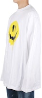 バレンシアガ ホワイト スマイル スケルトンプリント 長袖Tシャツ レギュラーフィット 651796TKVA18639 Shop バレンシアガ ホワイト スマイル スケルトンプリント 長袖Tシャツ レギュラーフィット 651796TKVA18639