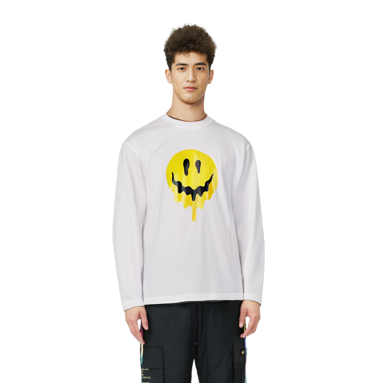 Details for バレンシアガ ホワイト スマイル スケルトンプリント 長袖Tシャツ レギュラーフィット 651796TKVA18639