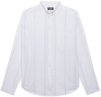 Balenciaga White Striped Long-Sleeve Loose Fit Shirt 662983TKM419040 Balenciaga White Striped Long-Sleeve Loose Fit Shirt 662983TKM419040