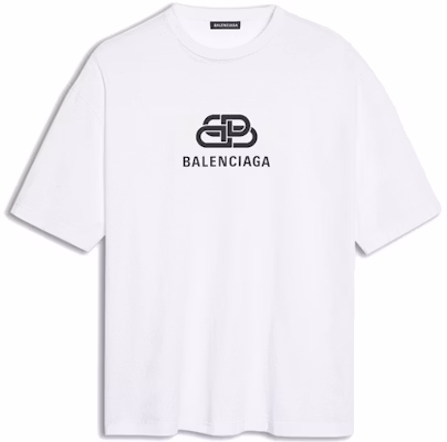 Balenciaga White T-shirt with BB Logo for Men Classic Print 570803TEV489044 Order Balenciaga White T-shirt with BB Logo for Men Classic Print 570803TEV489044